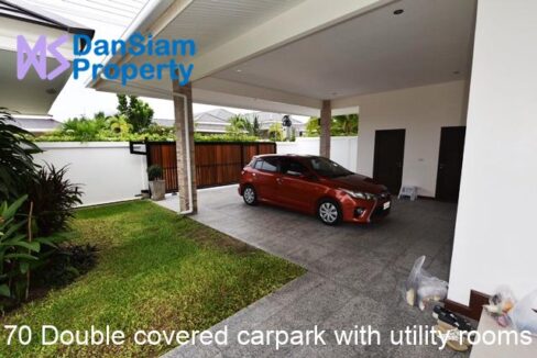 70 Double covered carpark with utility rooms