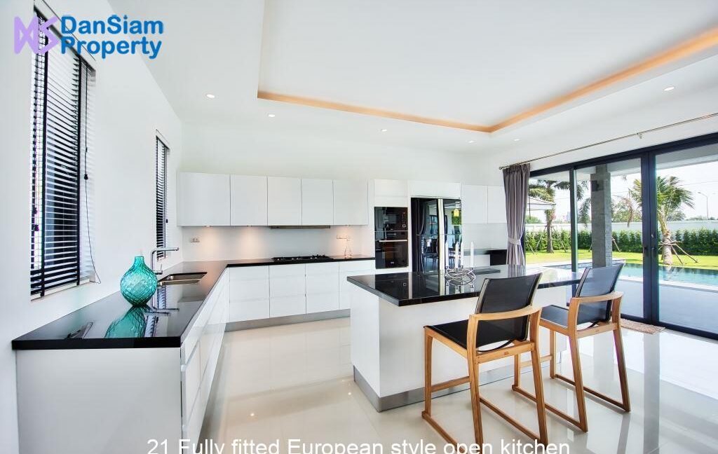 21 Fully fitted European style open kitchen
