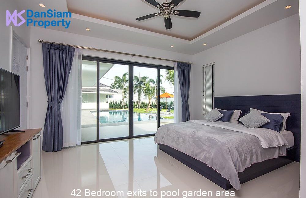 42 Bedroom exits to pool garden area