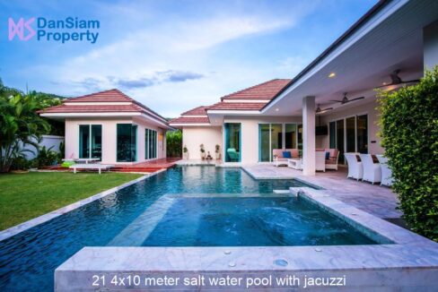 21 4x10 meter salt water pool with jacuzzi