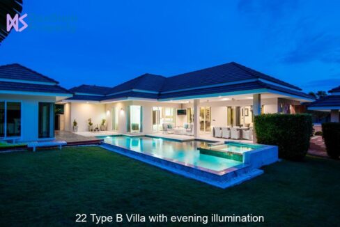 22 Type B Villa with evening illumination