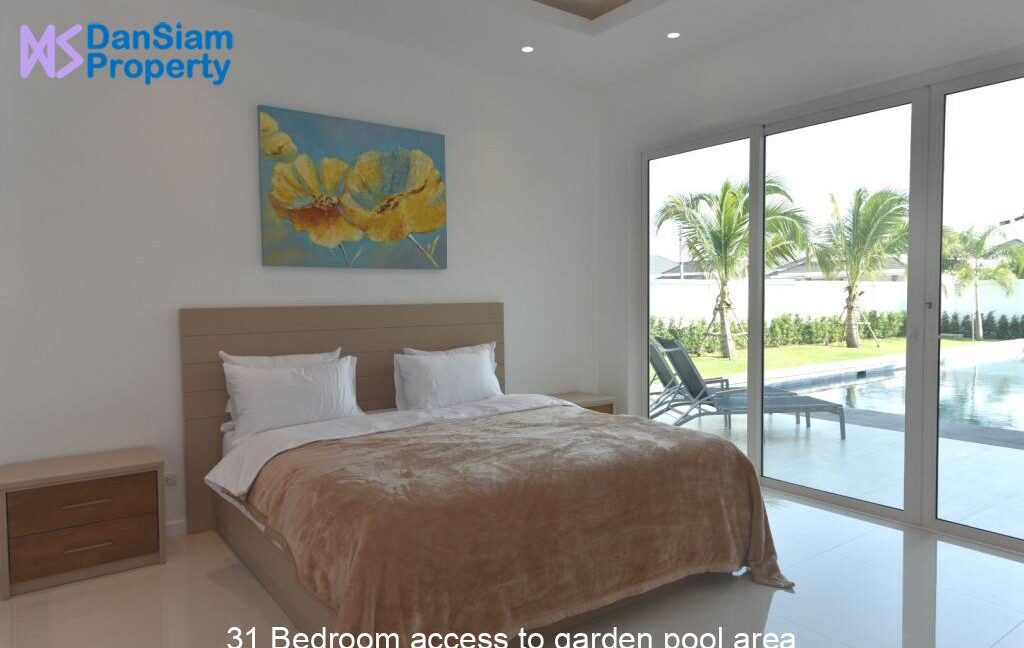 31 Bedroom access to garden pool area