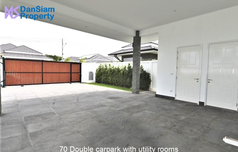 70 Double carpark with utility rooms