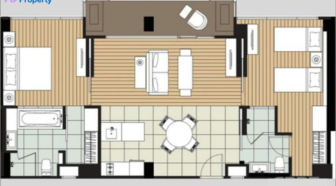 71 AMARI Floorplan (2-Bedroom)2