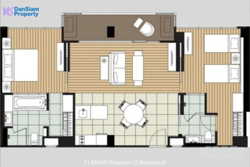 71 AMARI Floorplan (2-Bedroom)2