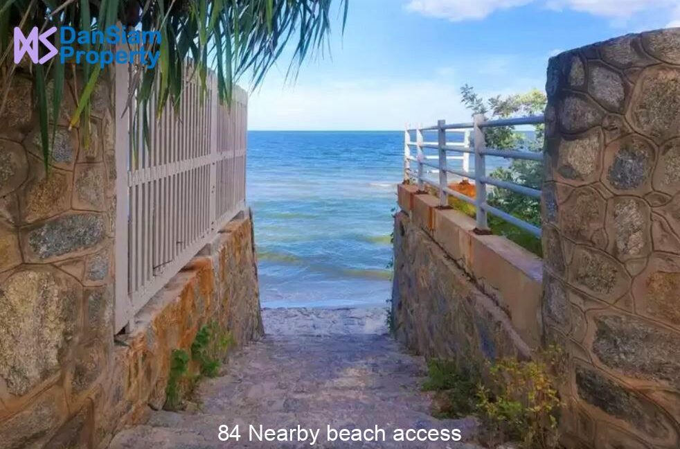 84 Nearby beach access