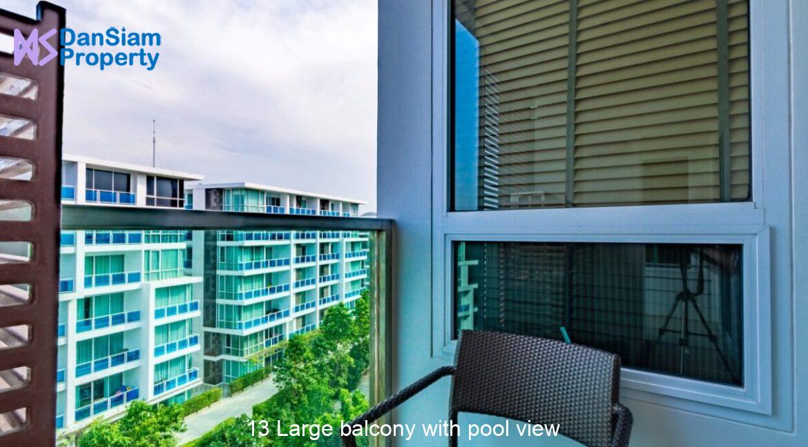 13 Large balcony with pool view