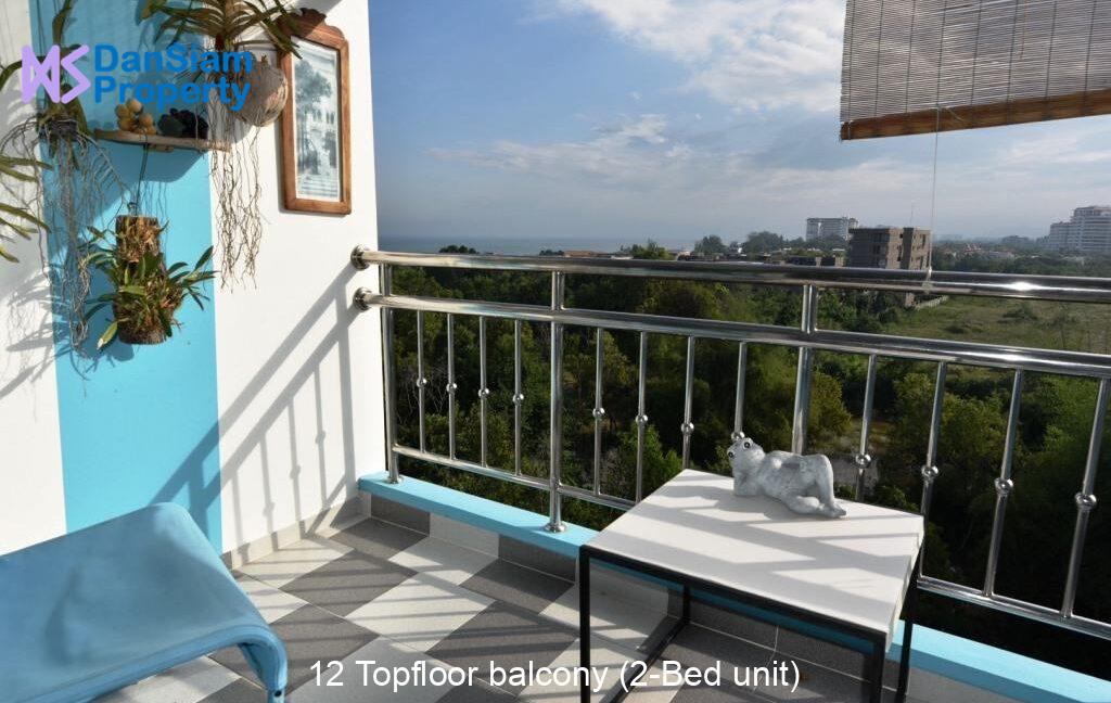12 Topfloor balcony (2-Bed unit)