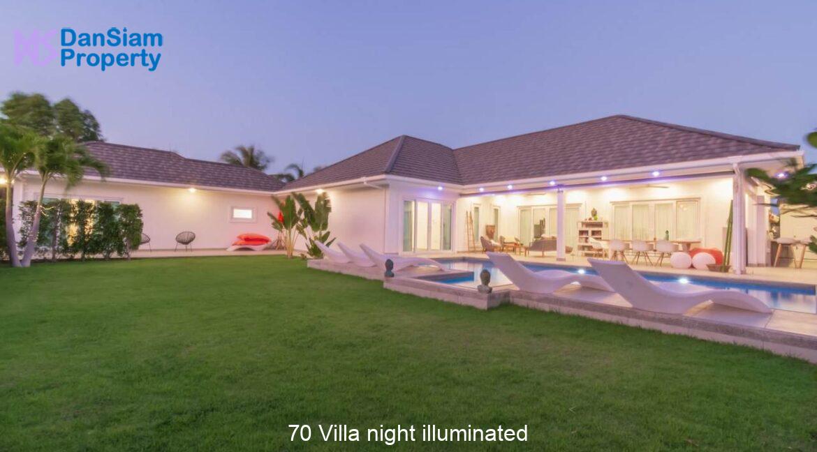 70 Villa night illuminated