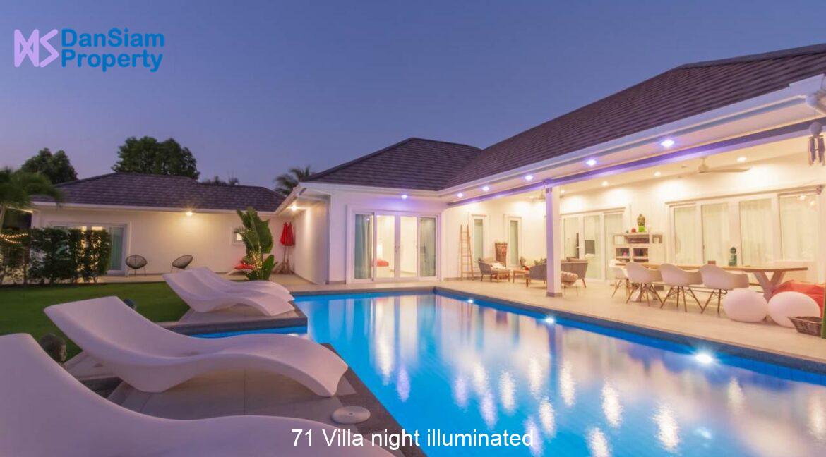 71 Villa night illuminated