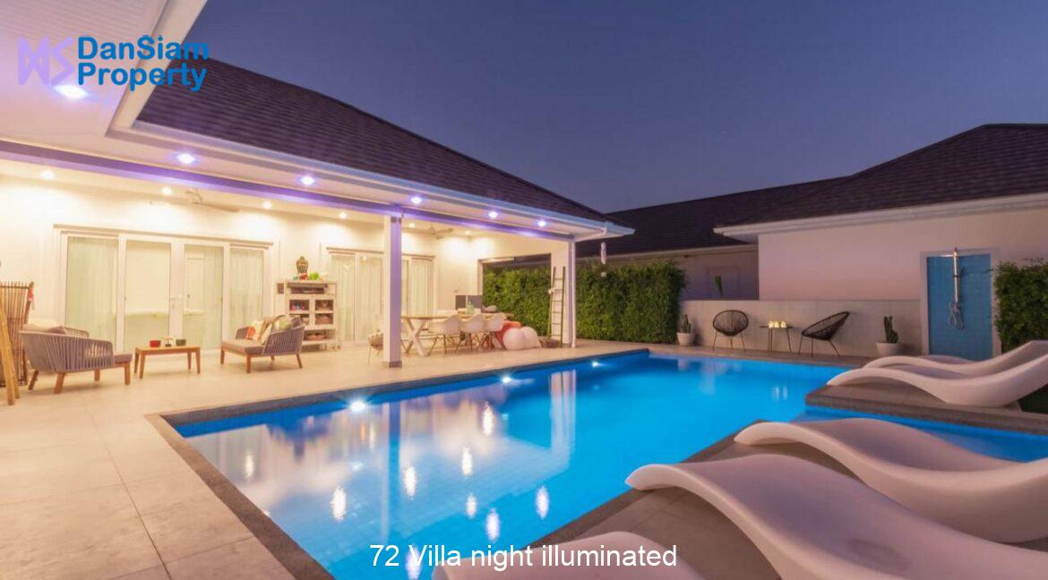 72 Villa night illuminated