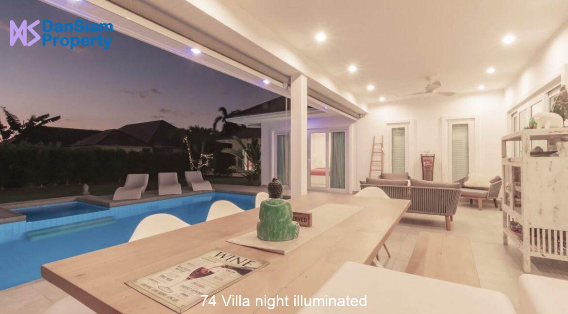 74 Villa night illuminated