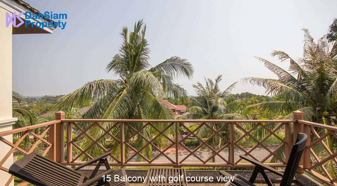 15 Balcony with golf course view