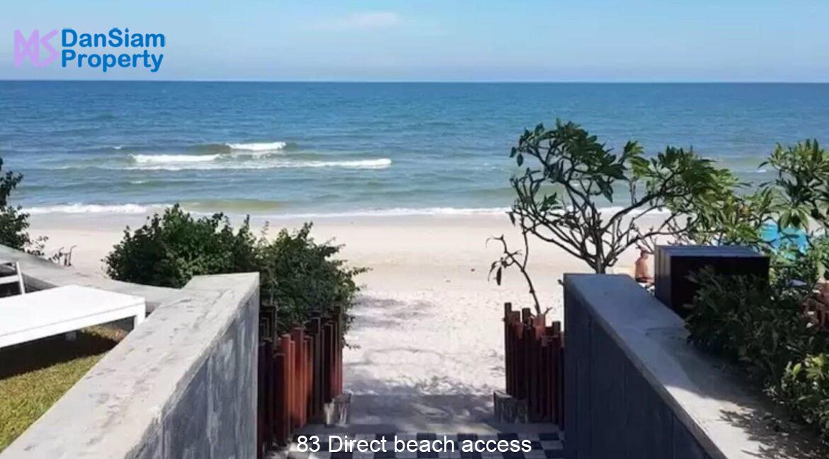 83 Direct beach access
