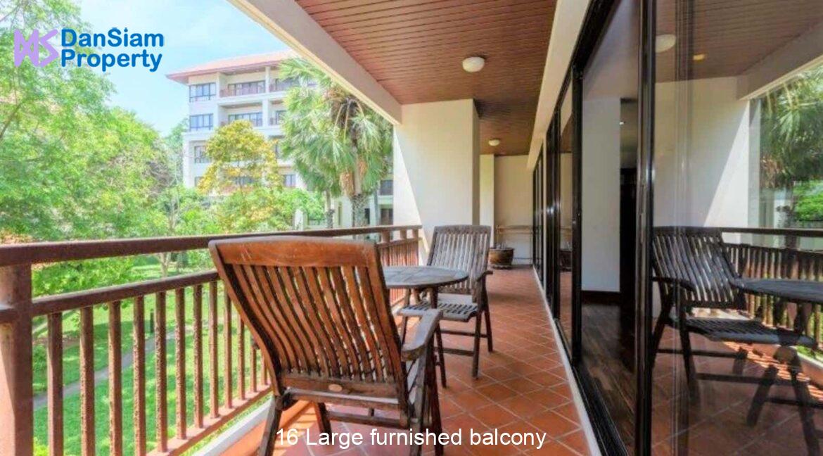 16 Large furnished balcony