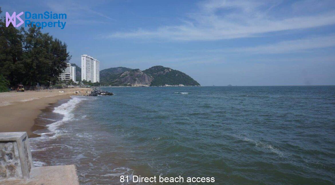 81 Direct beach access