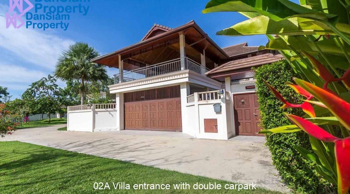 02A Villa entrance with double carpark