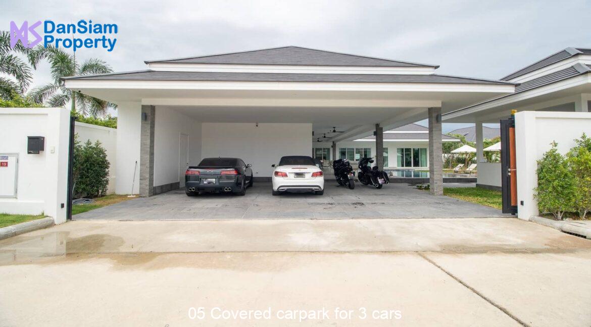 05 Covered carpark for 3 cars