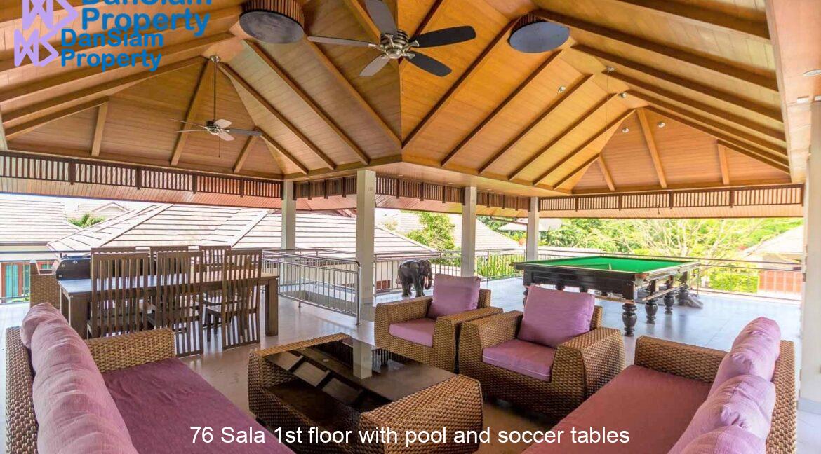 76 Sala 1st floor with pool and soccer tables