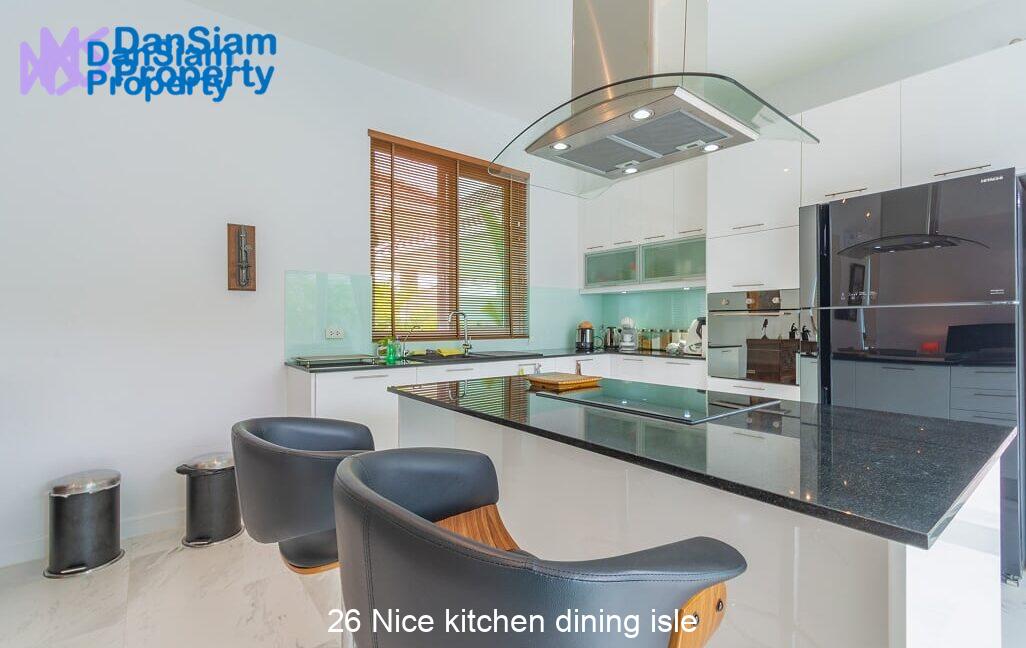 26 Nice kitchen dining isle