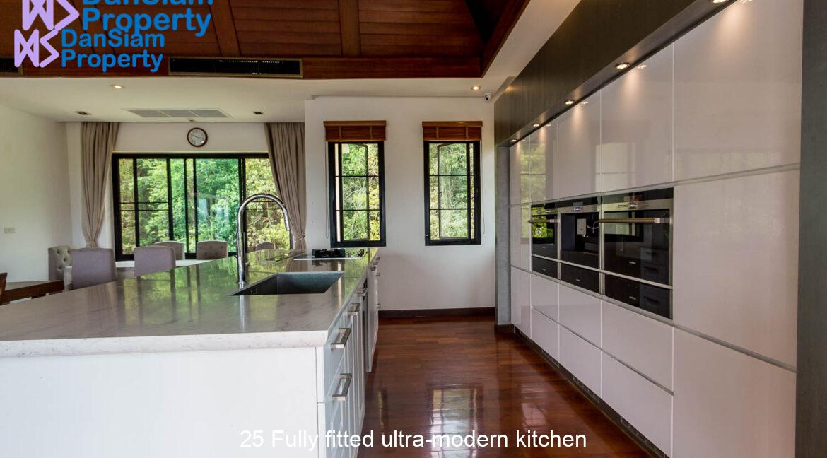 25 Fully fitted ultra-modern kitchen