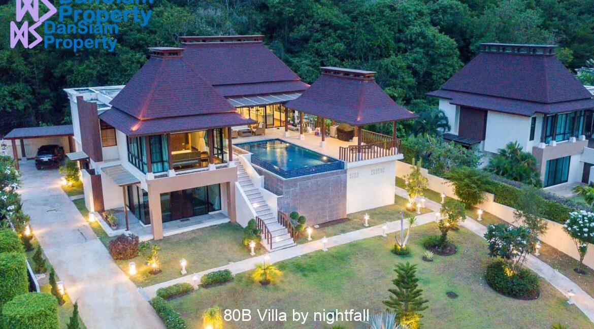 80B Villa by nightfall