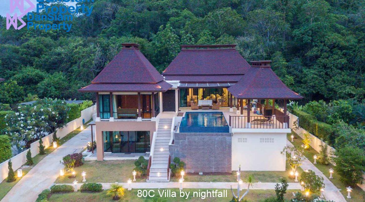 80C Villa by nightfall