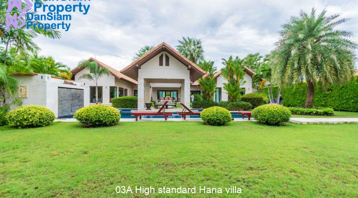 03A High standard Hana villa