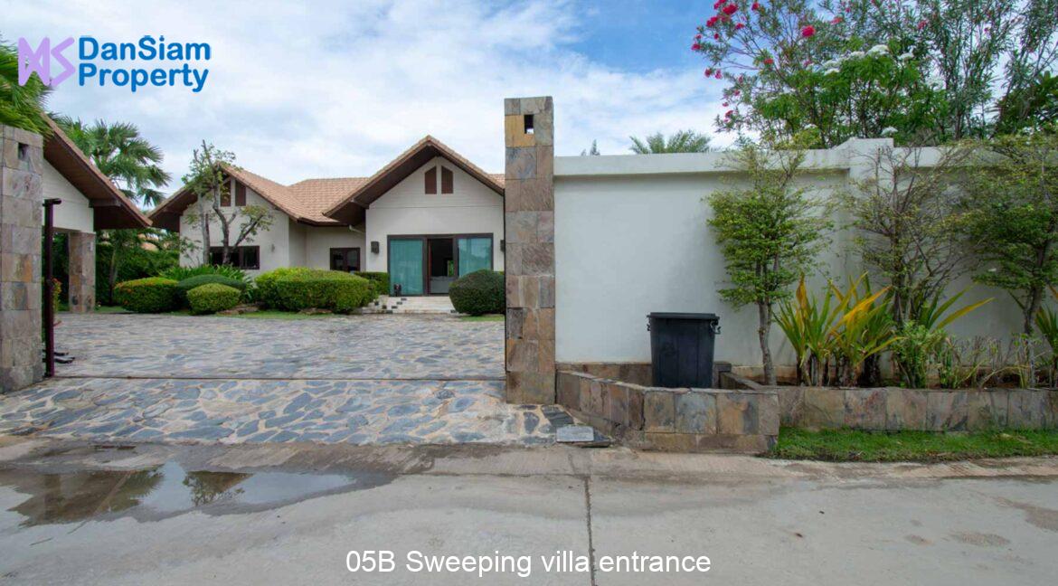 05B Sweeping villa entrance