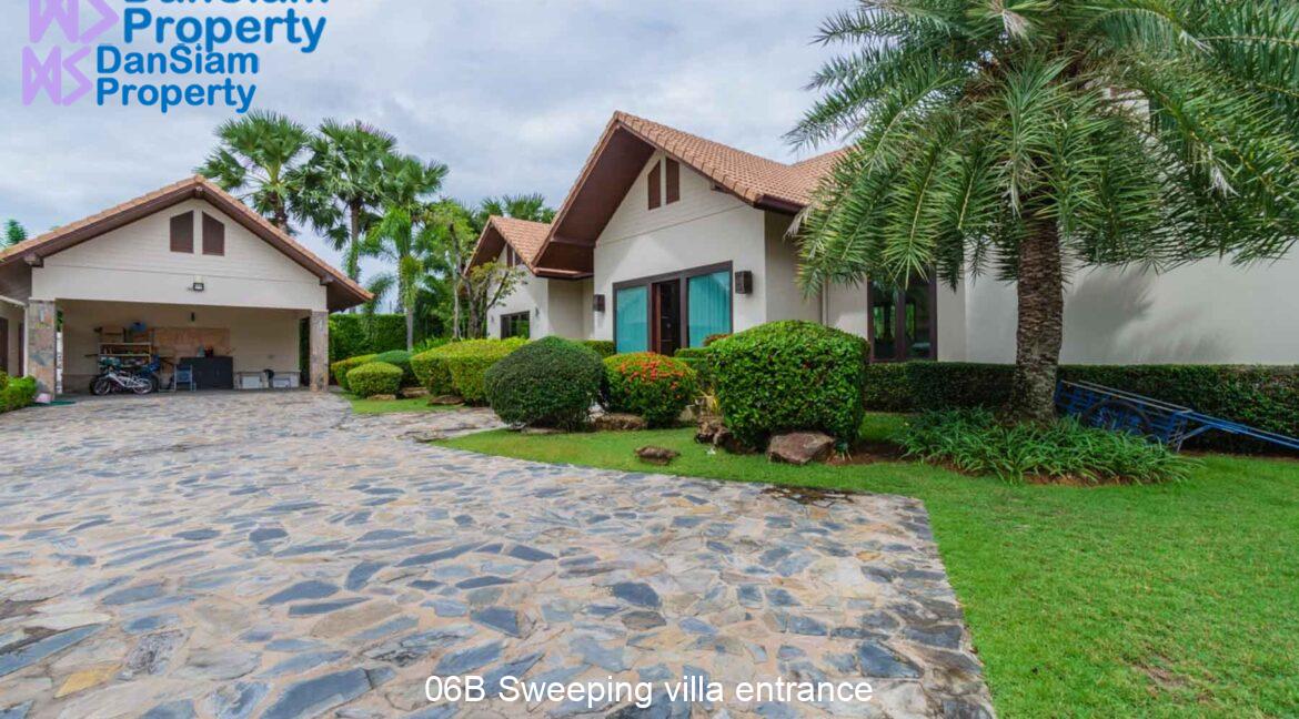 06B Sweeping villa entrance