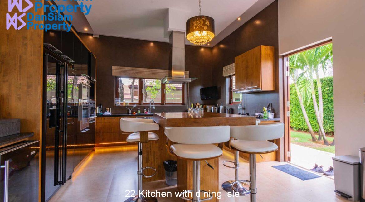 22 Kitchen with dining isle