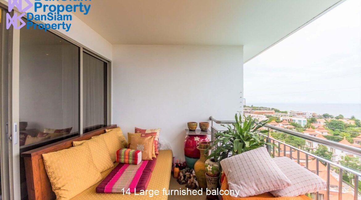 14 Large furnished balcony