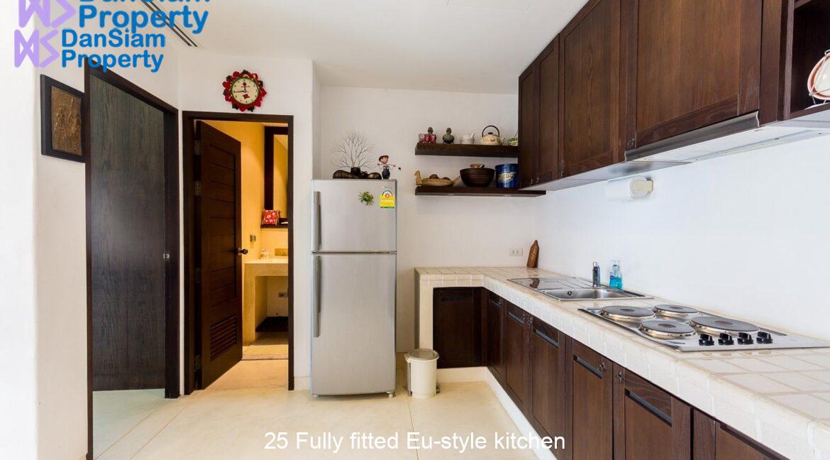 25 Fully fitted Eu-style kitchen