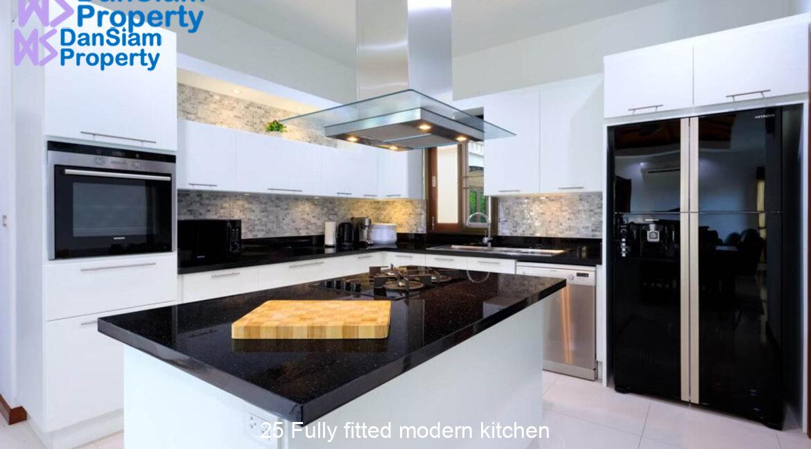 25 Fully fitted modern kitchen