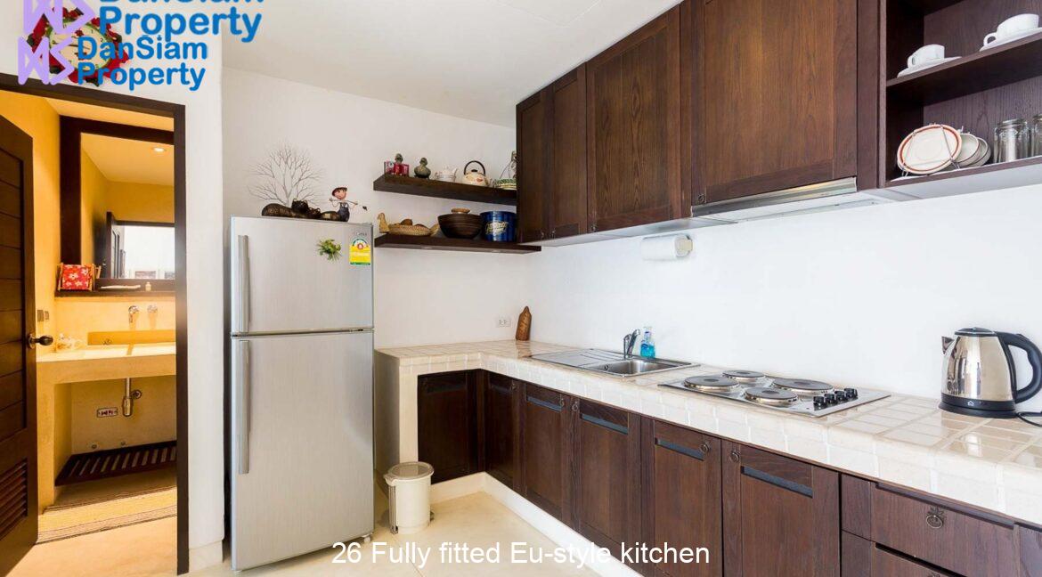 26 Fully fitted Eu-style kitchen