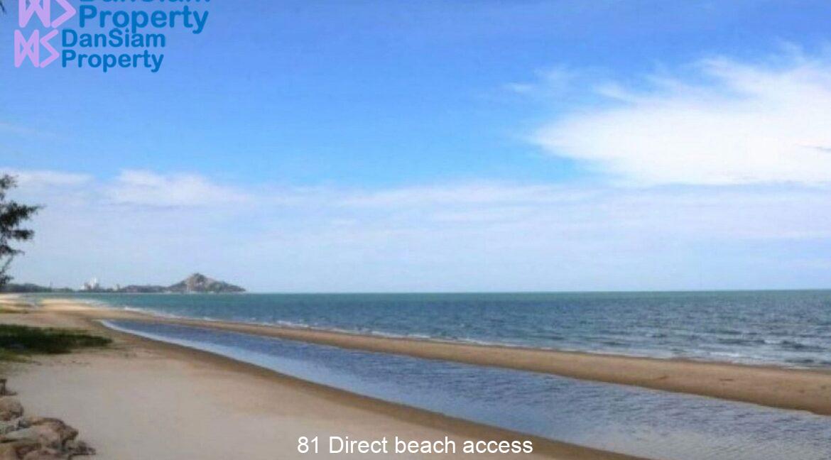 81 Direct beach access