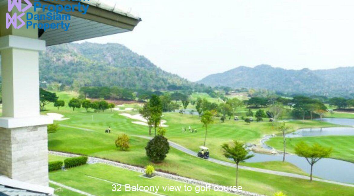 32 Balcony view to golf course
