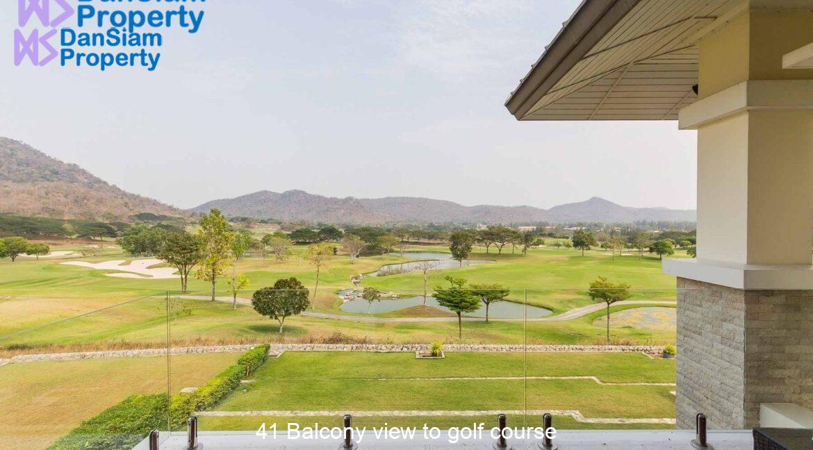 41 Balcony view to golf course