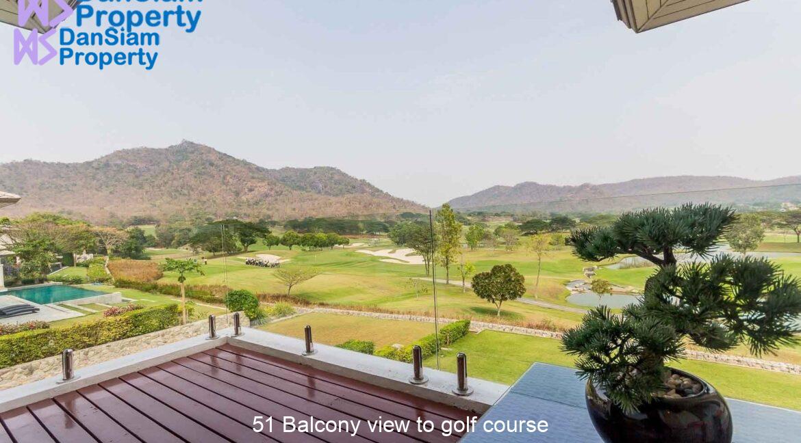 51 Balcony view to golf course