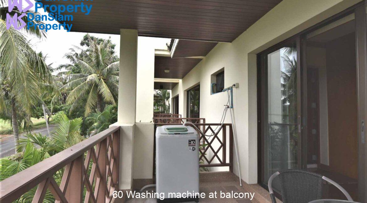60 Washing machine at balcony