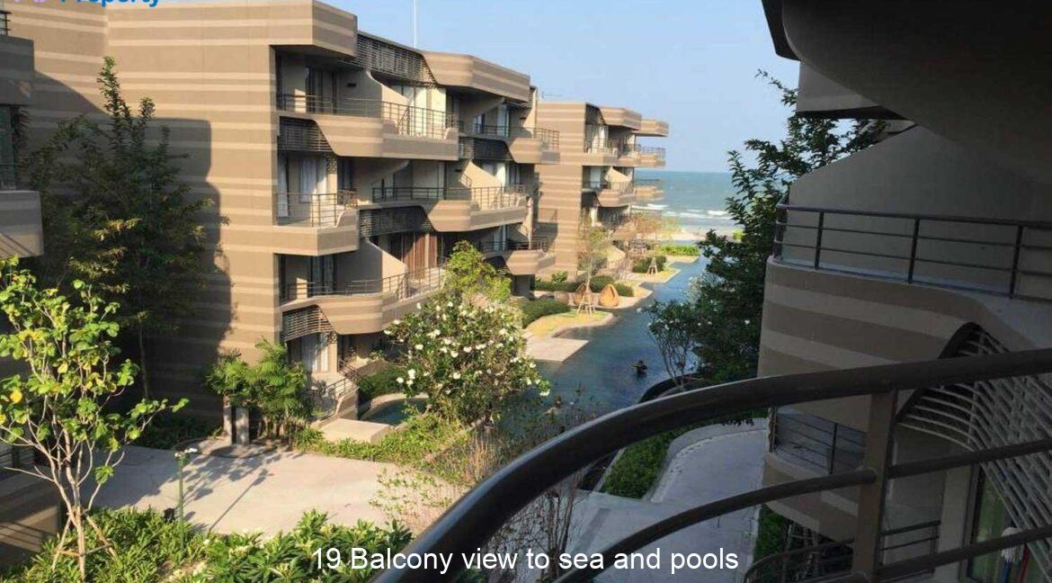 19 Balcony view to sea and pools