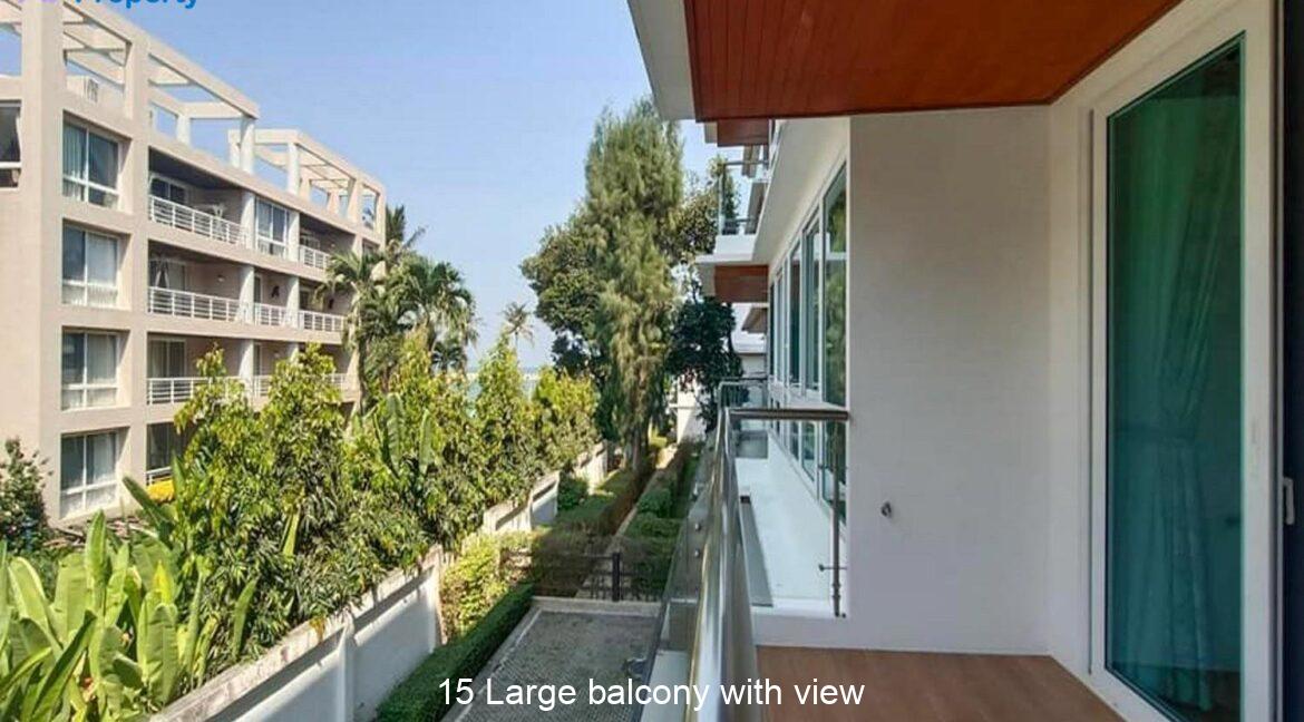 15 Large balcony with view