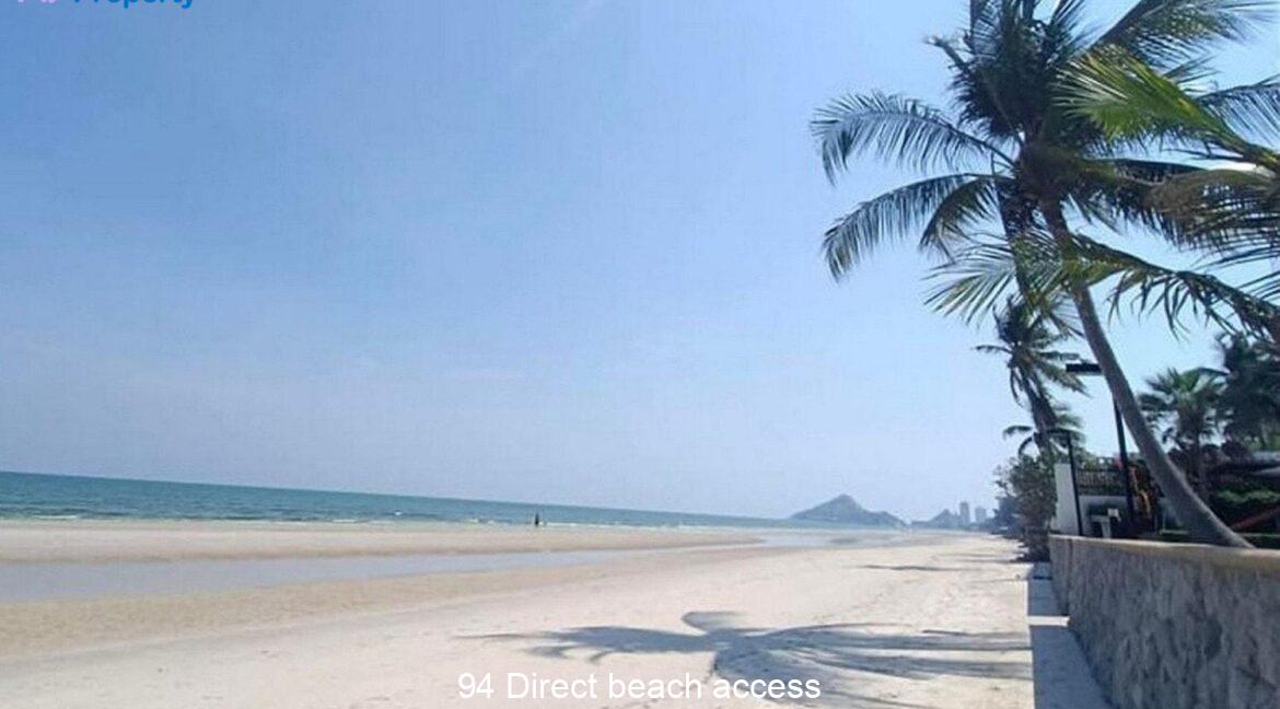 94 Direct beach access