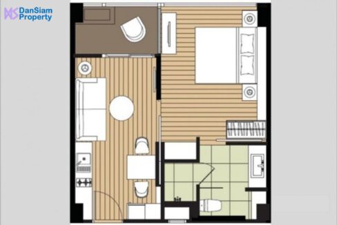 90 AMARI Floorplan (1-Bedroom)