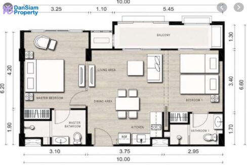 91 Autumn Floorplan (2 Bedroom)