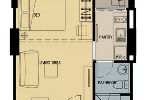 91 BKF Floorplan (1-Bedroom)