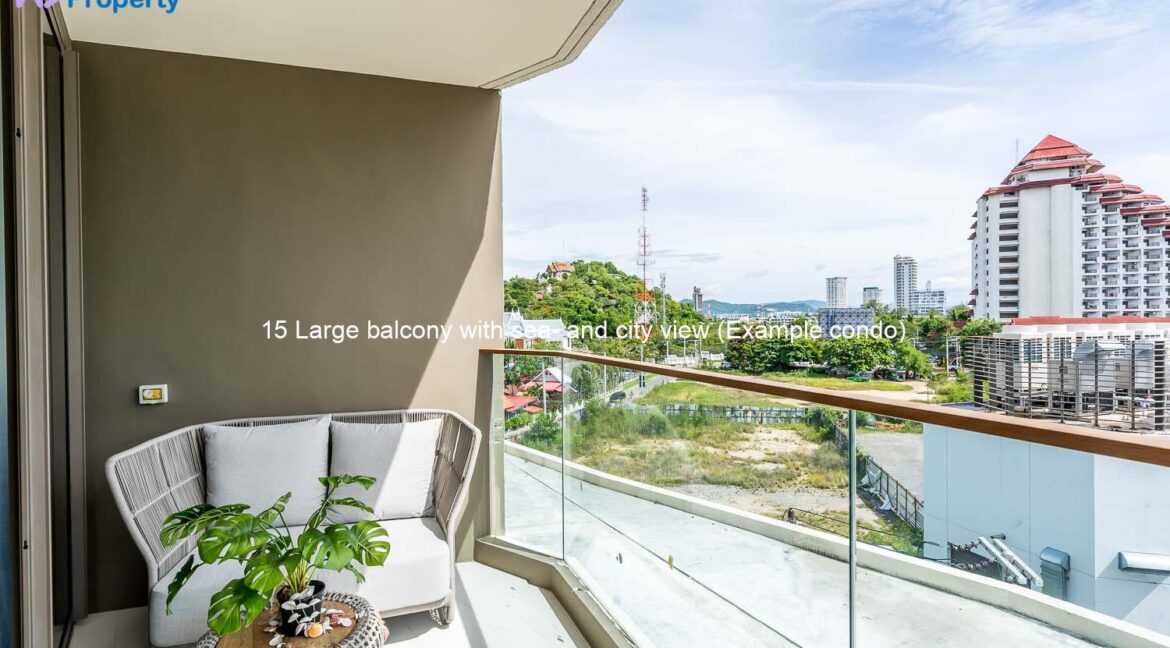 15 Large balcony with sea- and city view (Example condo)