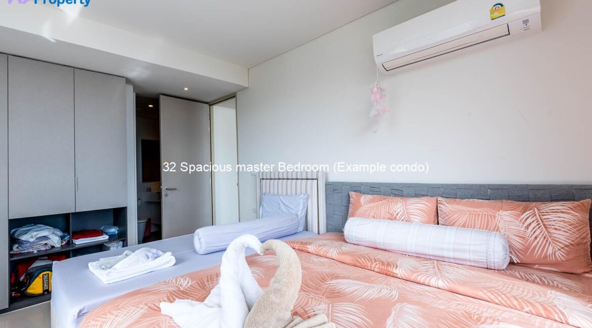 32 Spacious master Bedroom (Example condo)