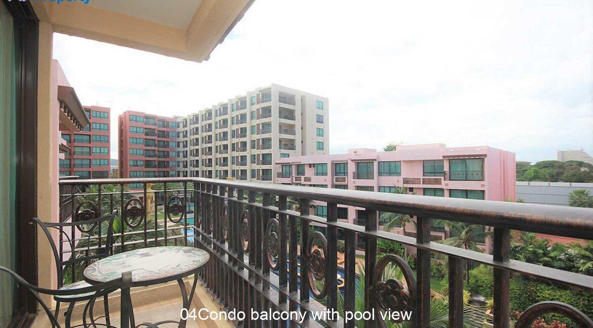 04Condo balcony with pool view
