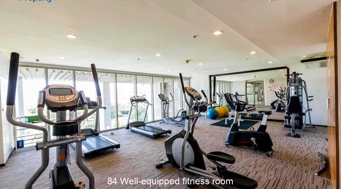84 Well-equipped fitness room